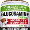 Glucosamine for Dogs - Hip & Joint Supplement - Chondroitin, MSM, Turmeric Dog