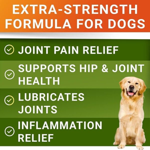 Glucosamine for Dogs - Hip & Joint Supplement - Chondroitin, MSM, Turmeric Dog - Image 2